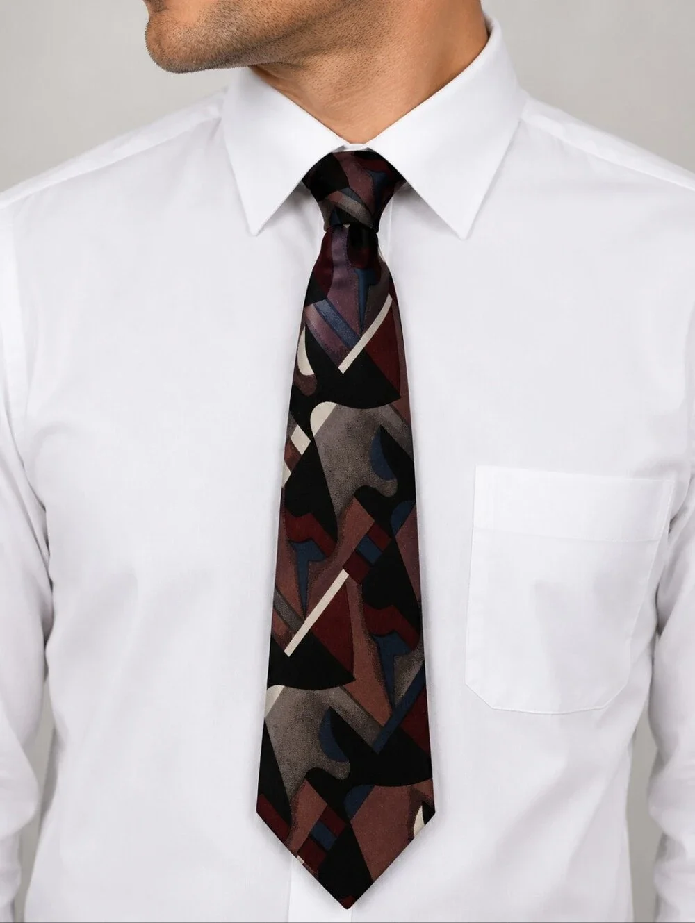 Vtg IMPACT 1990s Abstract Polyester Tie